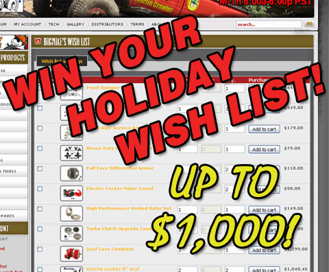 Our second $1,000 Holiday Wish List Give-A-Way!