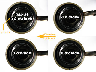 EcoSeal Hoop Mark at different positions