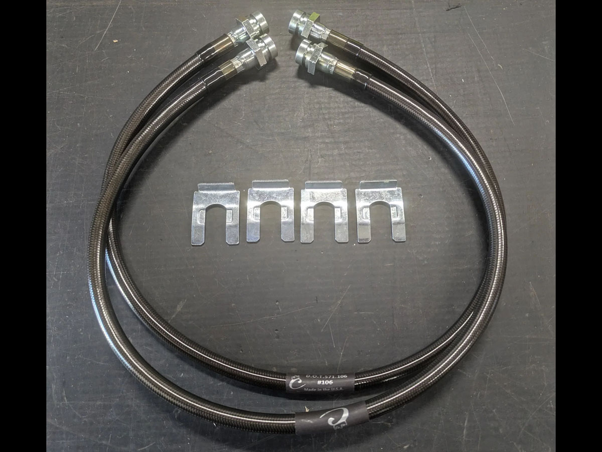 Archive Garage Rear Extended Brake Hose Kit, 2005-23 Tacoma, for use with 14" shocks